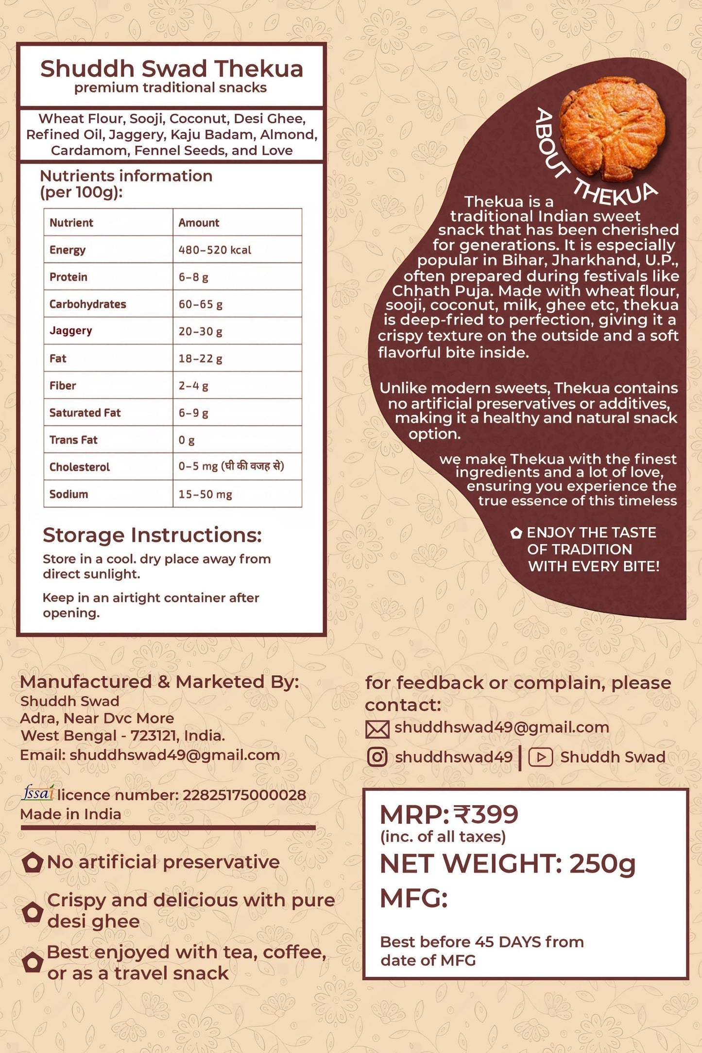 Jaggery Thekua