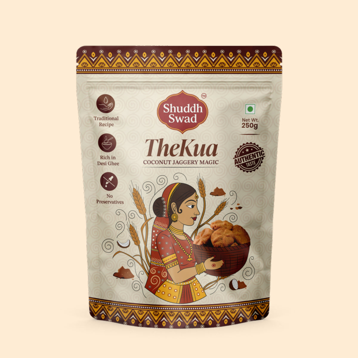 Shuddh Swad Jaggery Thekua (Coconut Jaggery Magic) 250g pouch