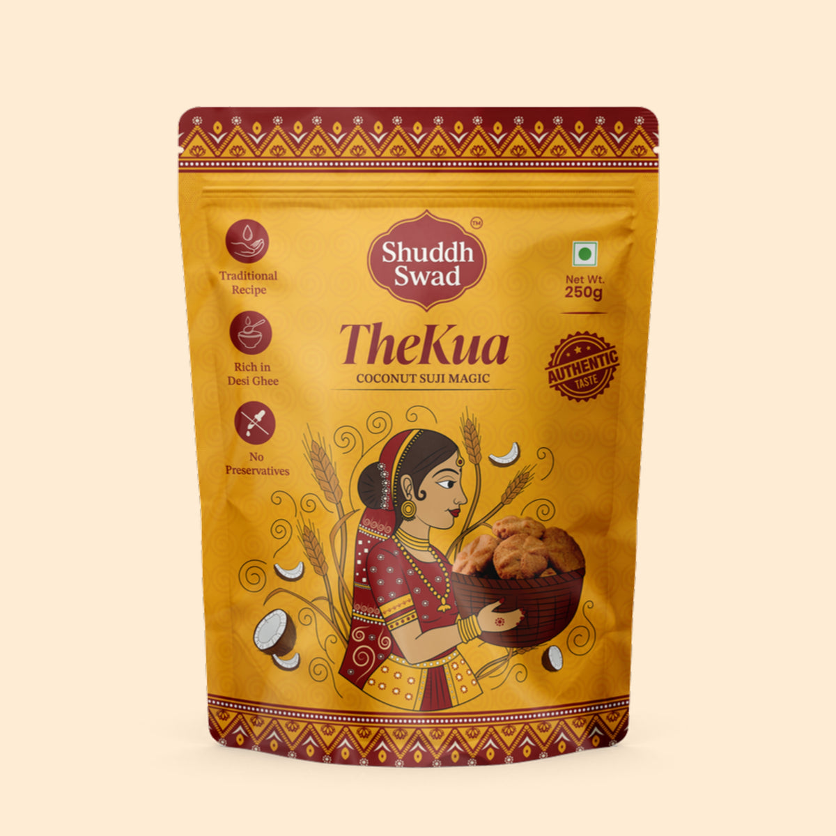 Shuddh Swad Traditional Bihari Thekua (Coconut Suji Magic) 250g pouch